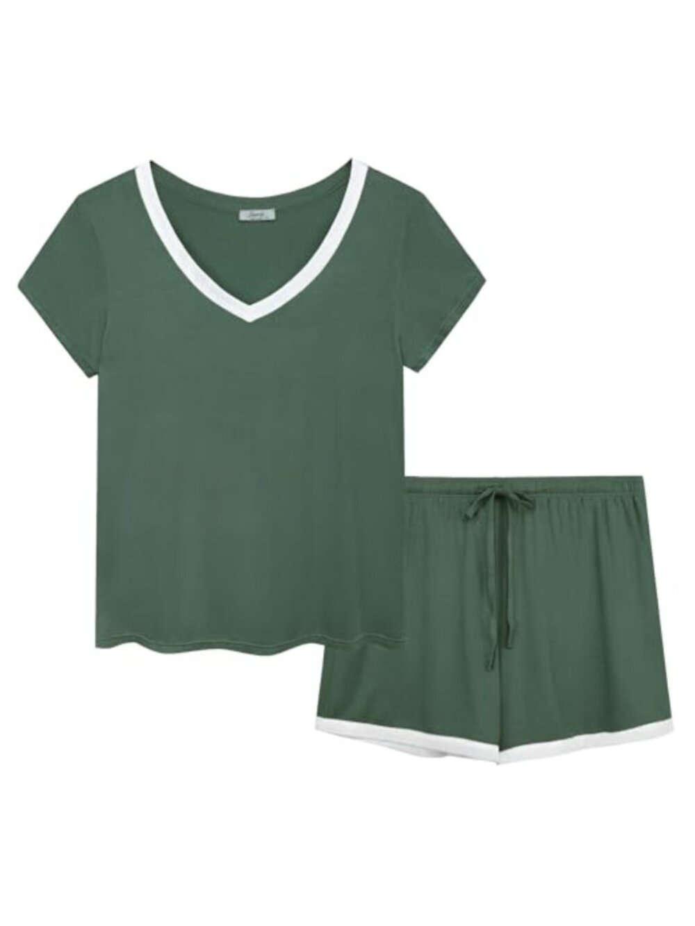 Women's Bamboo Viscose Pajama Short Sleeve Cooling PJ Shorts Set